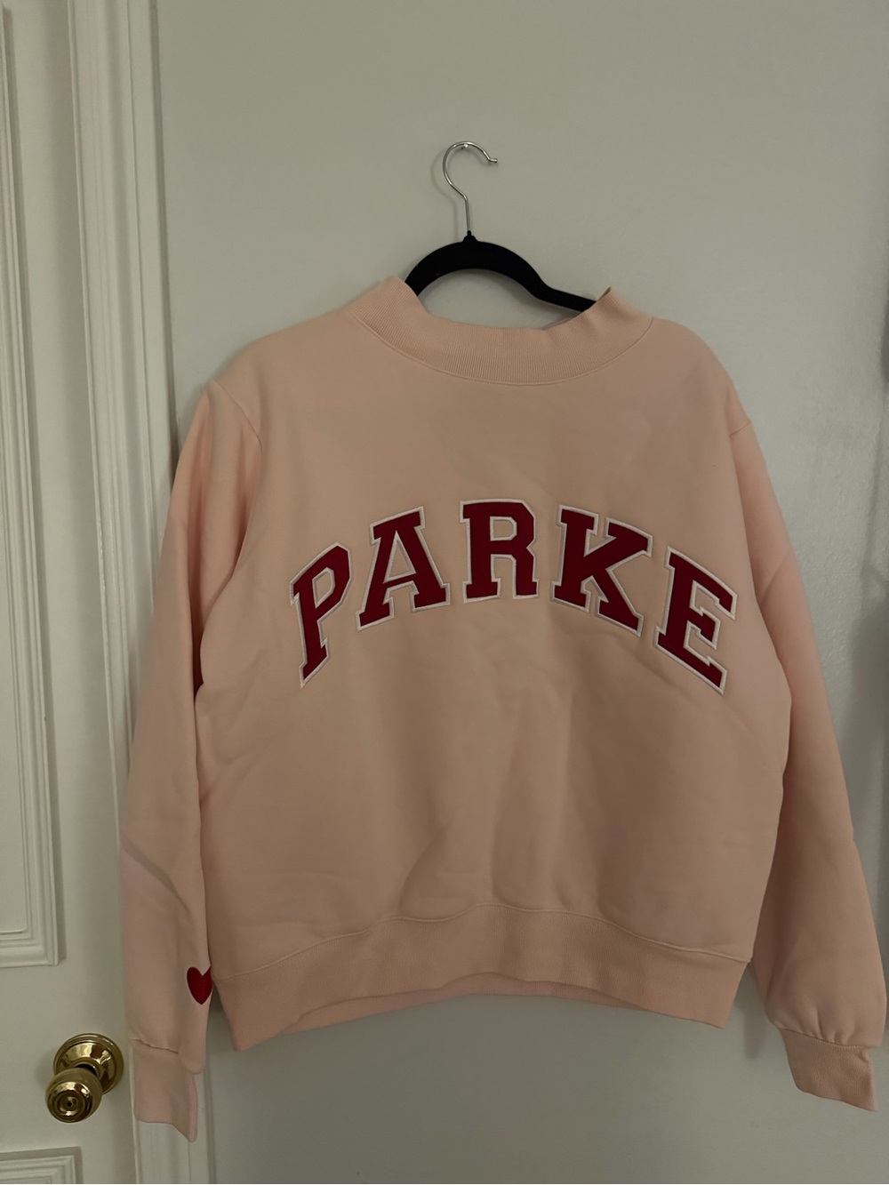 NEW PARKE Pink Fleece Mockneck Sweatshirt - Picture 4 of 9